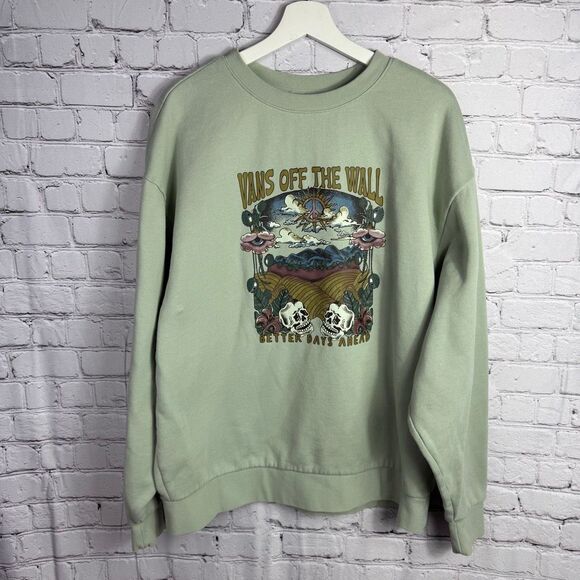 Vans Better Days Ahead Crew Sweatshirt Size L A - Picture 1 of 6